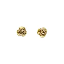Brinco Rosa em Ouro Amarelo 18 Kilates - 25116